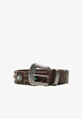 Bershka RHINESTONE - Belt - dark brown