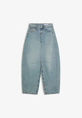 Bershka LOW-RISE SLOUCHY JEANS - Wide Leg - light blue