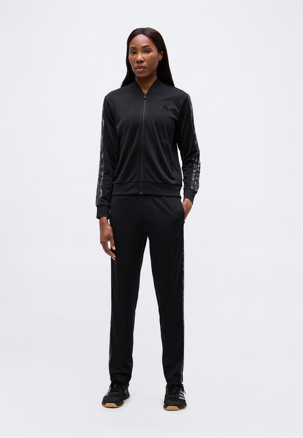 adidas Sportswear 3 STRIPES LEOPARD PRINT TRACKSUIT - Tracksuit - black