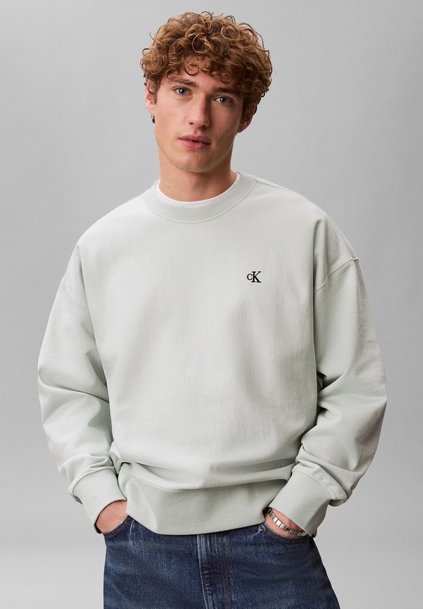 Calvin Klein Jeans PRMM TRRY MNGRM CN S - Sweatshirt - pale meadow