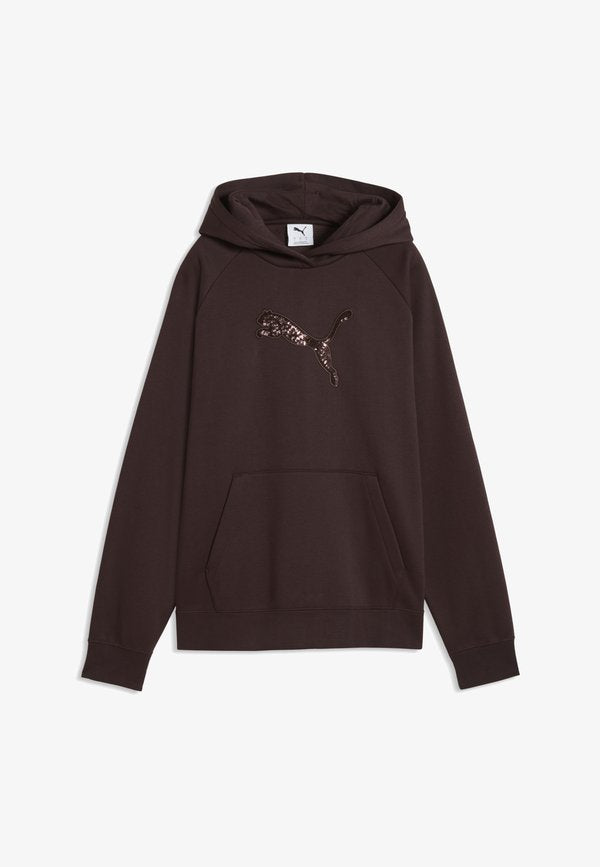 Puma SEQUINS STANDARD HOODIE - Hoodie - chocolate fondue