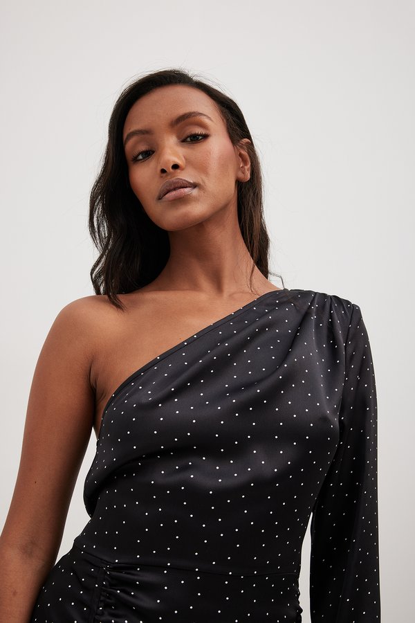 NA-KD ONE SHOULDER SLIT DETAIL DRESS