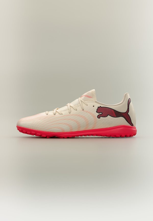 Puma FUTURE 9 PLAY TT - Turf football boots - sugared almond/white/ultra red/black