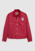 Levi's® FOOTBALL TYPE III TRUCKER - Denim jacket - red