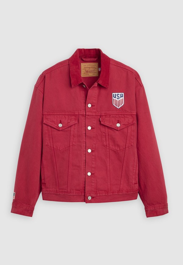 Levi's® FOOTBALL TYPE III TRUCKER - Denim jacket - red