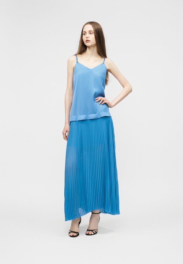 KARL LAGERFELD ROPE DETAIL PLEATED DRESS