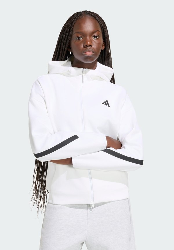 adidas Sportswear ADIDAS Z.N.E. FULL ZIP HOODIE - Zip-up sweatshirt - white