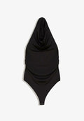 Bershka GATHERED HALTER-NECK - BODYSUIT - Top - black