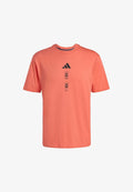 adidas Performance TEAM D GRAPHIC - Sports T-shirt - semi lucid red