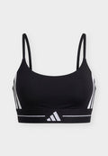 adidas Performance HYPERGLAM 3 STRIPES LIGHT SUPPORT BRA - Light support sports bra - black