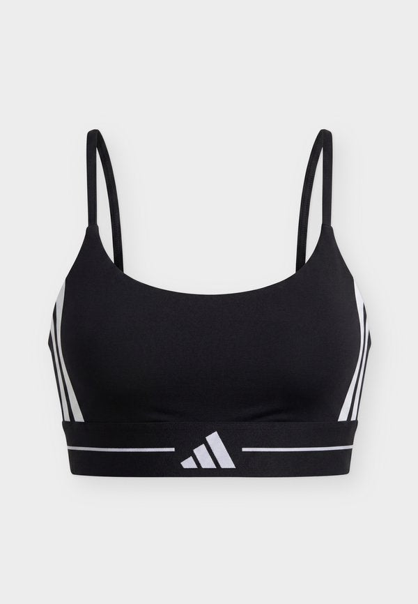 adidas Performance HYPERGLAM 3 STRIPES LIGHT SUPPORT BRA - Light support sports bra - black