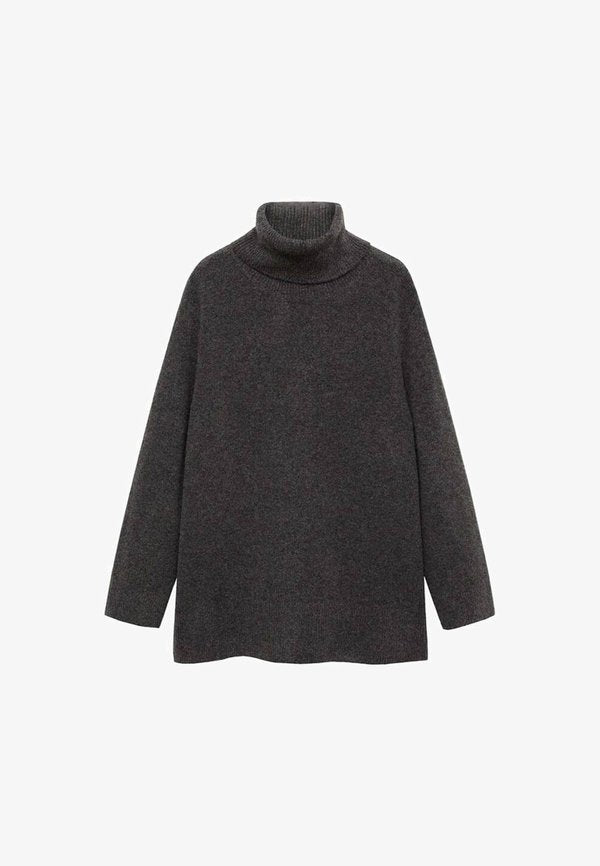 Mango TURTLENECK  - Jumper - anthracite