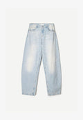 Bershka BALLOON - BAGGY - Relaxed fit jeans - light blue denim