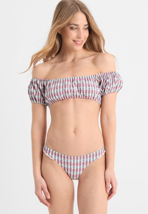 Topshop CHECK FRILL PANT
