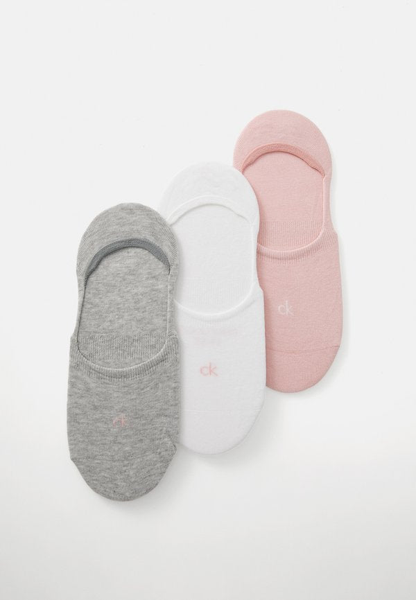 Calvin Klein Underwear WOMEN FOOTIE 3 PACK - Invisible socks - pink