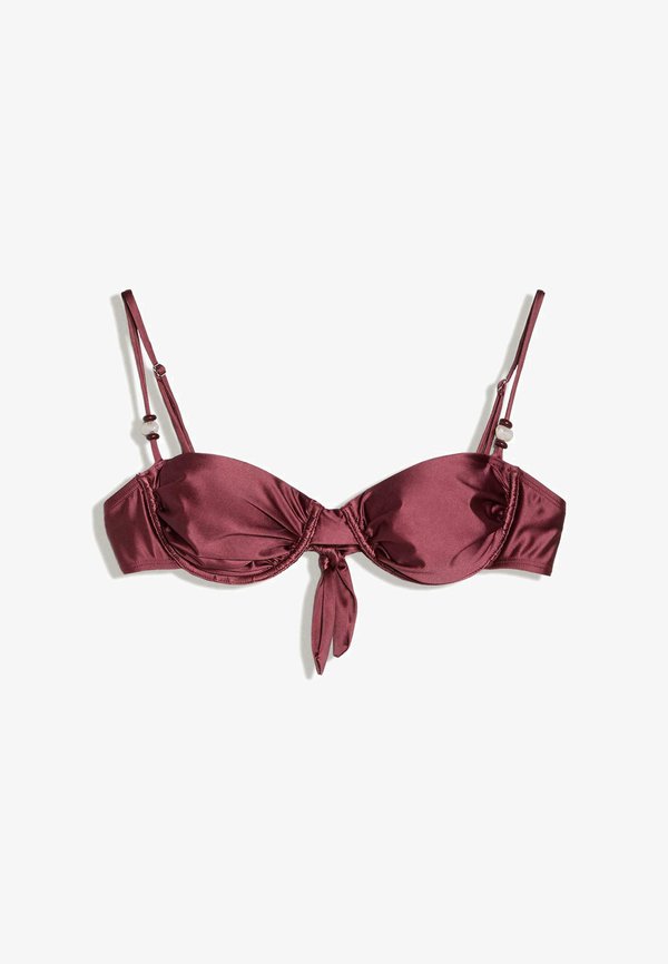 Bershka BIKINI TOP - Bikini top - bordeaux