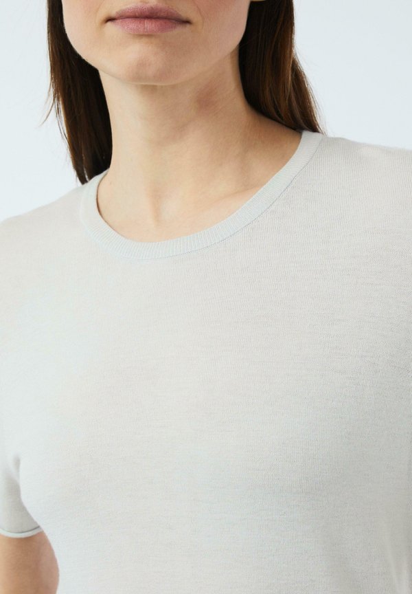 comma casual identity KURZÄRMELIGER MIT ROLLSAUM
