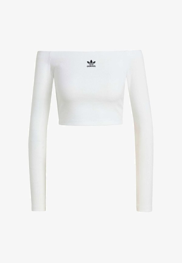 adidas Originals ESSENTIALS OFF SHOULDER LONGSLEEVE - Long sleeved top - white