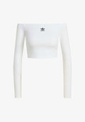 adidas Originals ESSENTIALS OFF SHOULDER LONGSLEEVE - Long sleeved top - white