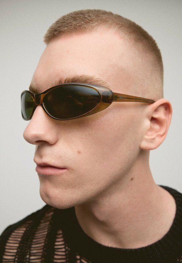 Bershka OVAL - SUNGLASSES - Sunglasses - evergreen