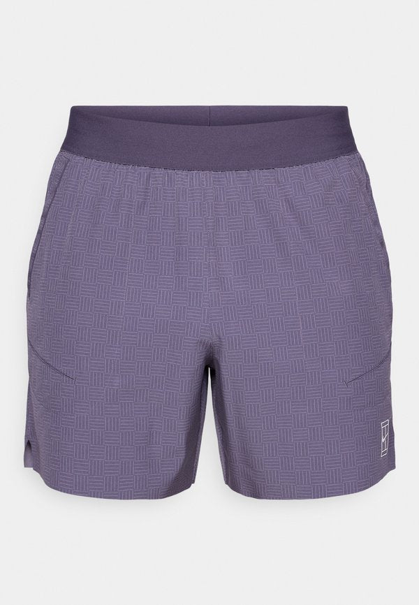 Nike Performance NIKECOURT ADVANTAGE SHORT PRINT - Sports shorts - dark raisin/white