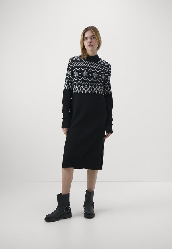 VILA VIRIL CREW NECK MIDI DRESS