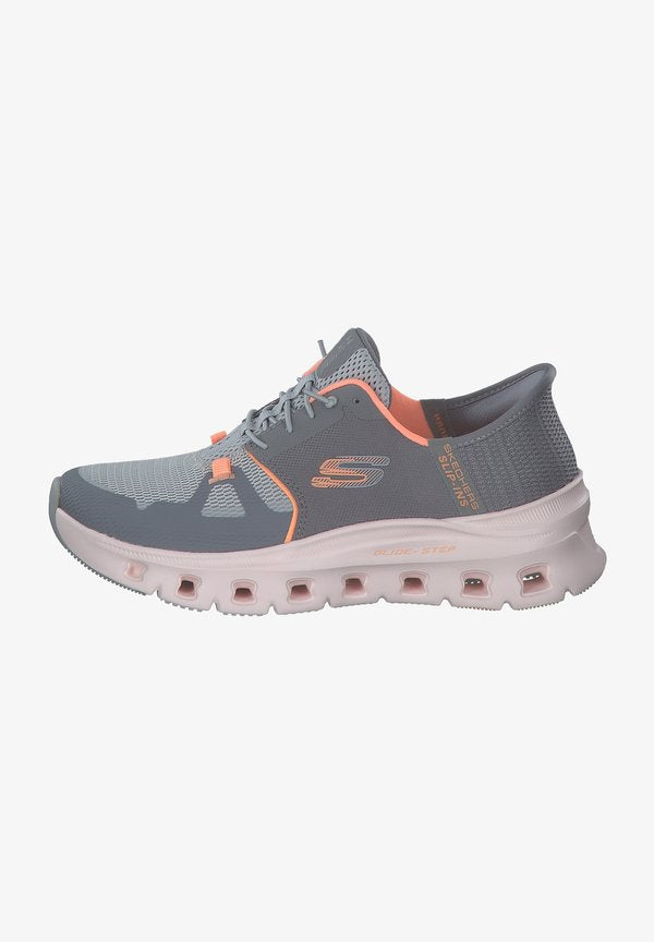 Skechers GYOR GLIDE STEP PRO - Trainers - gray mesh   orange trim