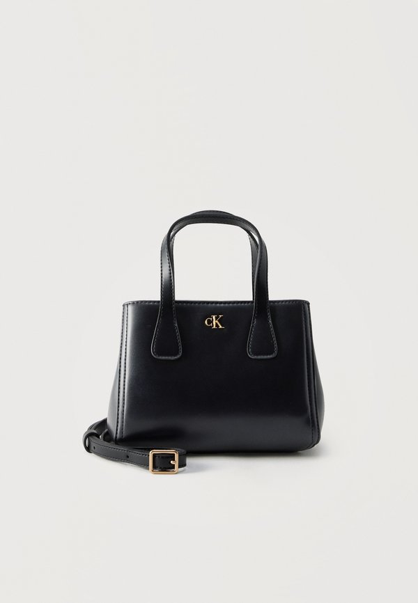 Calvin Klein MINI TOTE CROSSBODY - Handbag - black