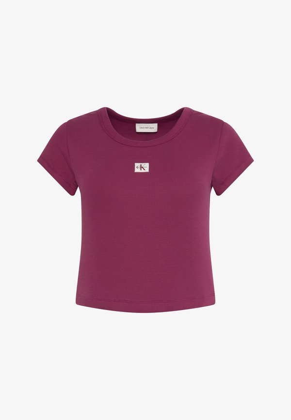 Calvin Klein Jeans LABEL TEE - Basic T-shirt - rhododendron