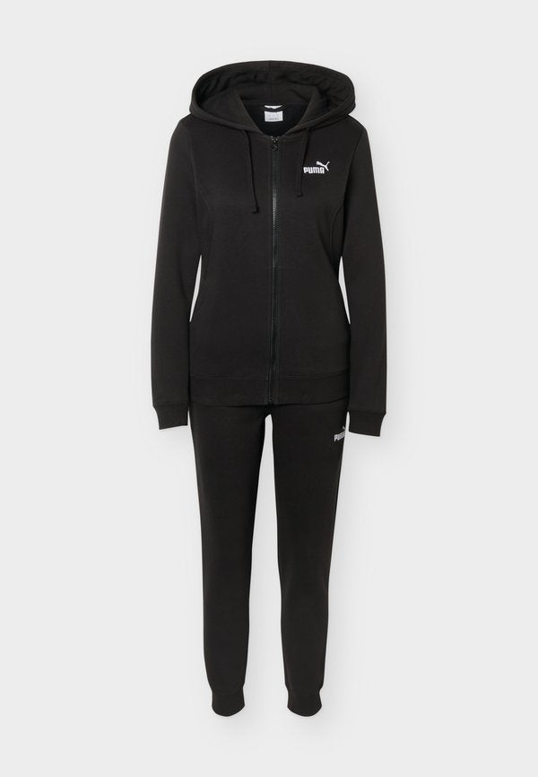 Puma HOODED SUIT FULL ZIP - Tracksuit - black