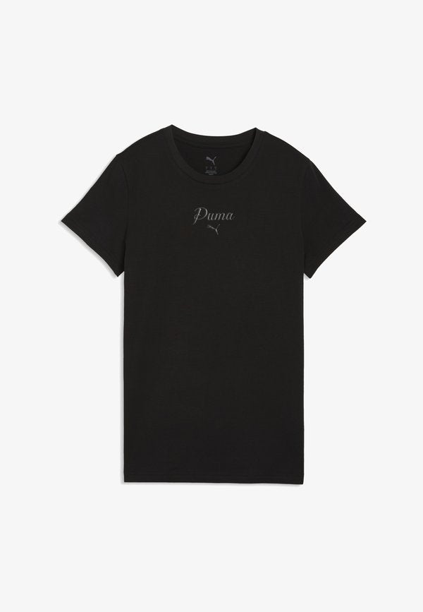 Puma ESSENTIALS SCRIPT T-SHIRT - Basic T-shirt - black