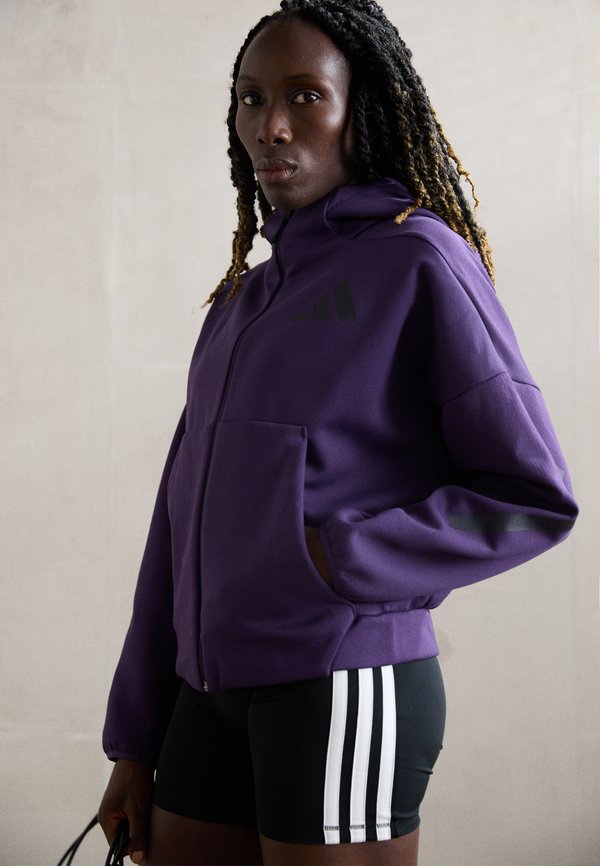 adidas Sportswear Z.N.E. FULL ZIP - Zip-up sweatshirt - aurora plum