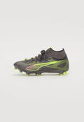 Puma ULTRA 5 MATCH - Firm-ground football boots - matte aged silver-coloured/yellow alert/aged silver-coloured