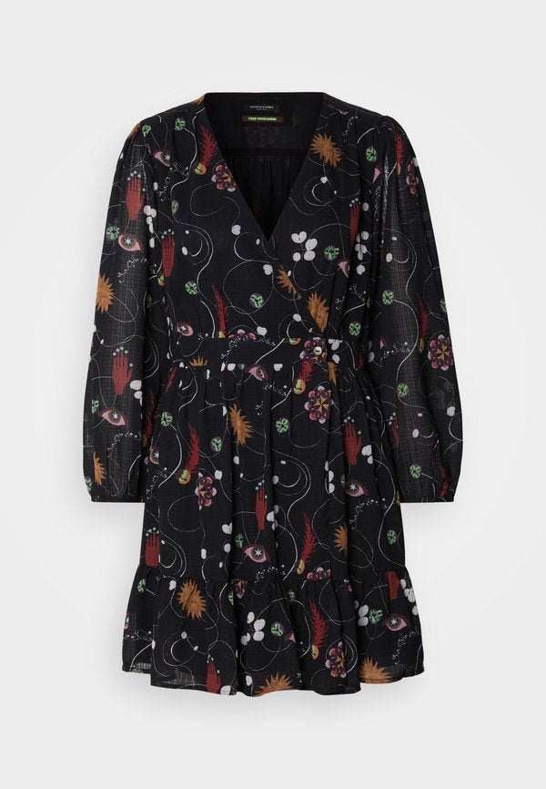 Scotch & Soda MINI WRAP DRESS