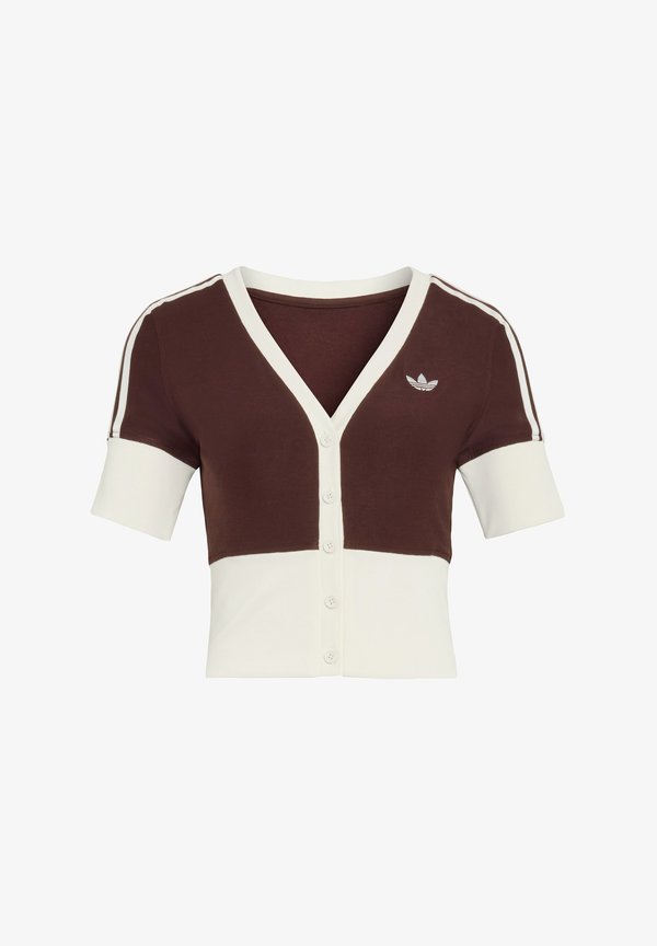 adidas Originals V-NECK - Blouse - aurora coffee