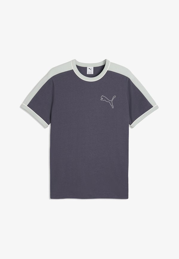 Puma T7 LOVE OF THE CAT RINGER TEE - Print T-shirt - inky depths-créme de mint