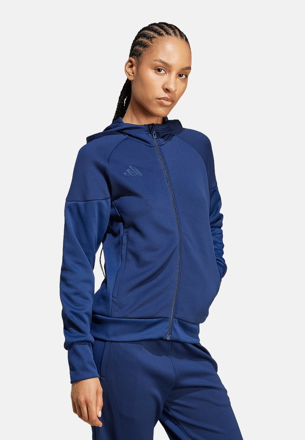 adidas Performance FUSSBALL - TEAM TIRO TRAVEL KAPUZEN - Zip-up sweatshirt - blau