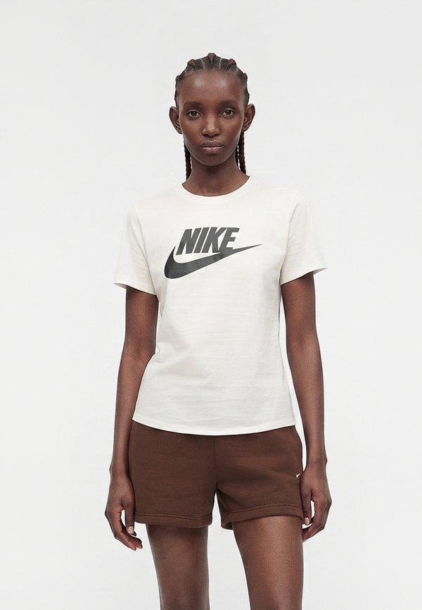 Nike Sportswear CLUB TEE - Print T-shirt - sail/black