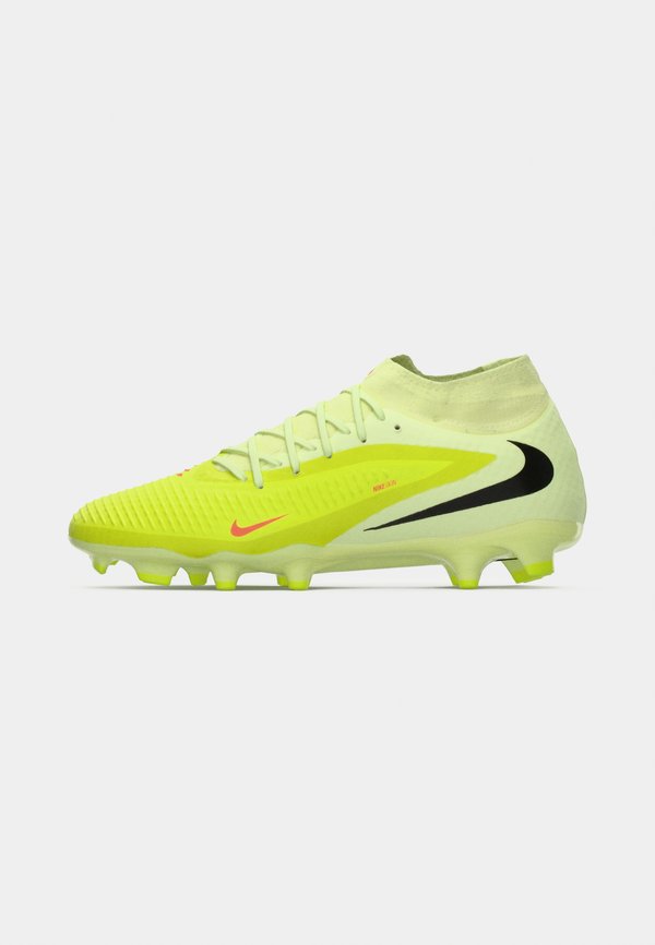 Nike Performance PHANTOM 6 HIGH ACADEMY FG/MG UNISEX - Football boots artificial grass - hyper crimson/black/limelight