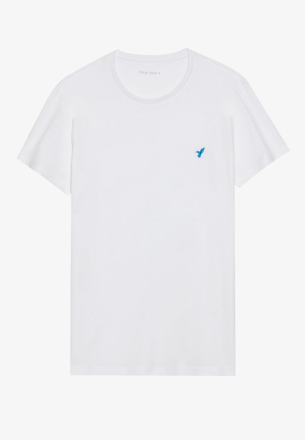 Pier One by Zalando BASIC SLIM EMBROIDERY T SHIRT