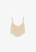Bershka LACE CORSET TOP - Top - sand