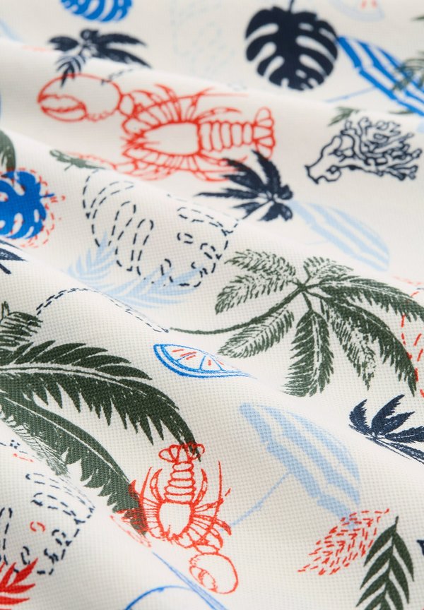 TOM TAILOR PIQUÉ T-SHIRT MIT ALLOVER-PRINT