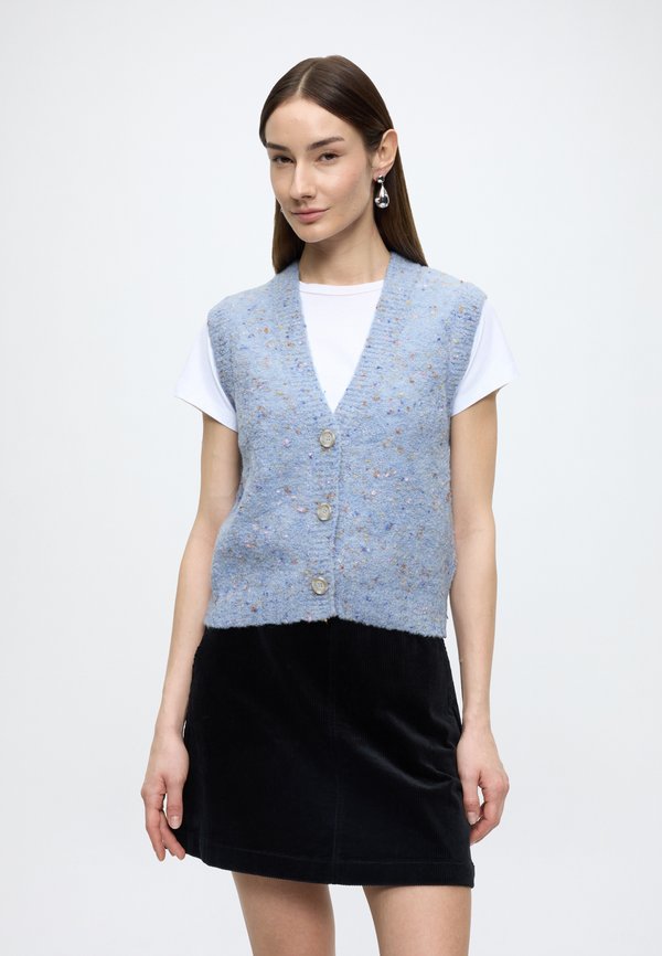 Marc O'Polo DENIM KNIT PULLUNDER, BUTTONPLACKET