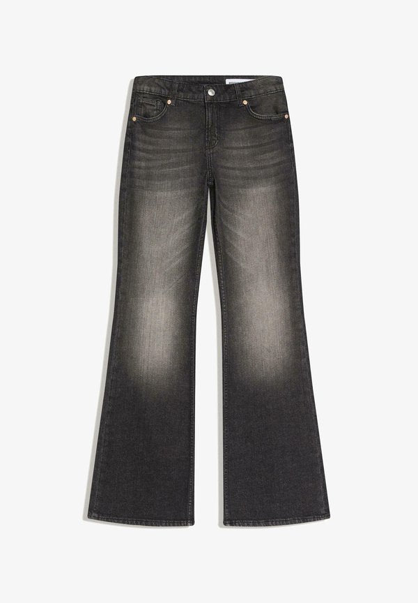 Bershka Bootcut jeans - mottled dark grey