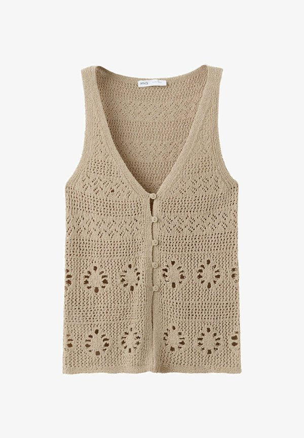 Mango ADULT - Waistcoat - sand