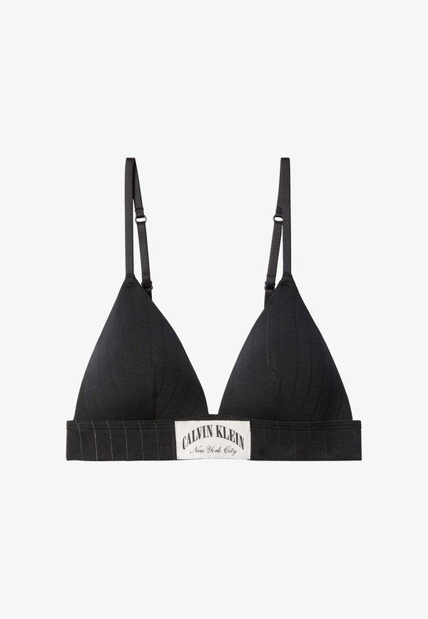 Calvin Klein LIGHTLY LINED TRIANGLE - Triangle bra - black
