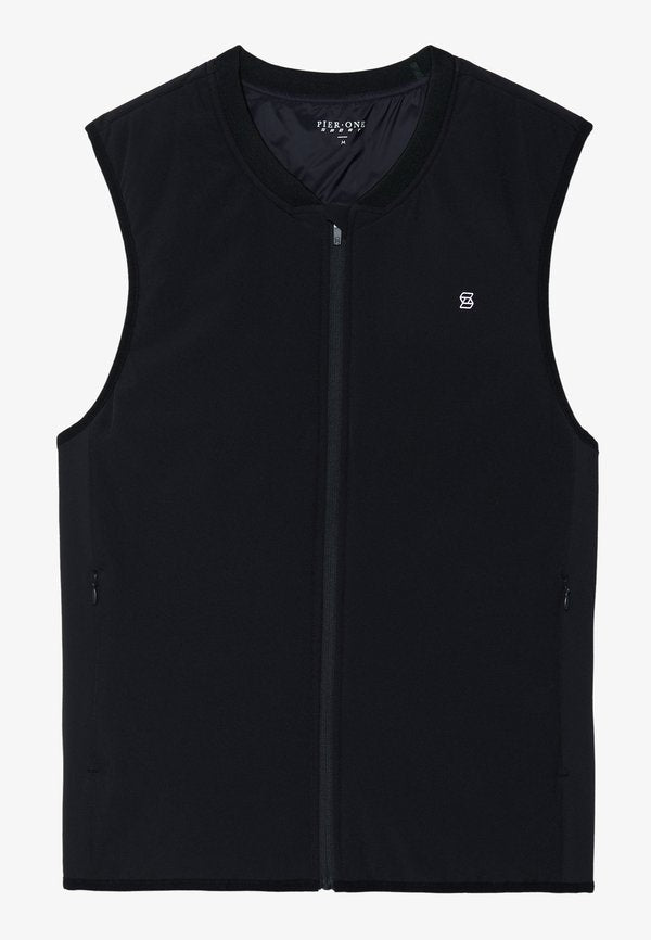 Pier One Sport by Zalando SLEEVELESS ZIP UP TRAINING GILET WITH POCKETS