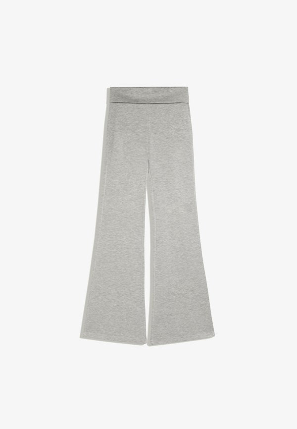 Bershka FLARED - TROUSERS - Trousers - dark grey