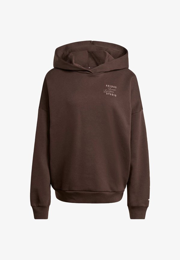 adidas Sportswear 3 STRIPES STUDIO - Hoodie - aurora coffee