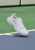 adidas Performance COURTJAM CONTROL 3 - Multicourt tennis shoes - footwear white/silver-coloured metallic/frozen purple